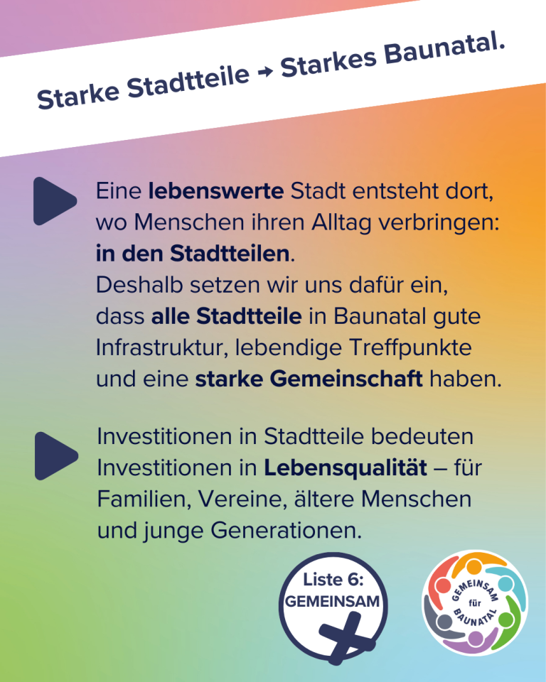 GEMEINSAM für BAUNATAL - Starke Stadtteile - starkes Baunatal 2