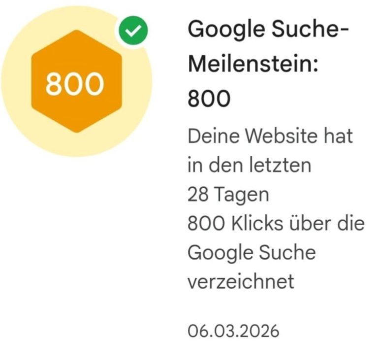 GEMEINSAM für BAUNATAL - Google-Suche Meilenstein: 800 Klicks in 28 Tagen über die Google Suche