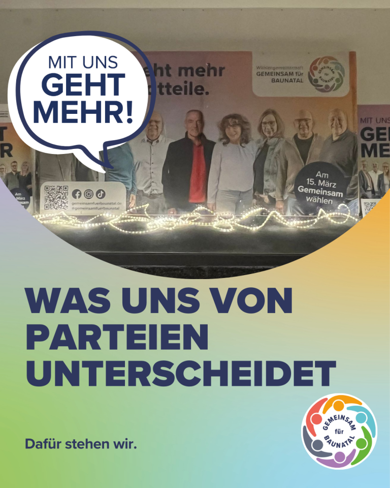 GEMEINSAM für BAUNATAL - Unterschied zu Parteien 1