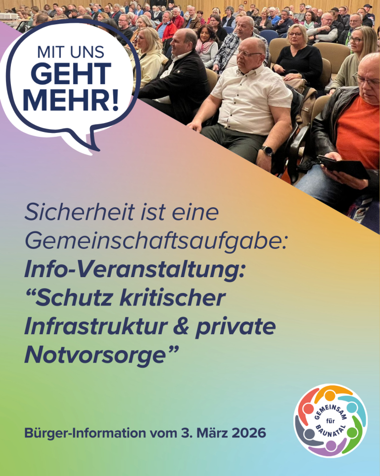 GEMEINSAM für BAUNATAL bei Info-Veranstaltung „Schutz kritischer Infrastruktur“