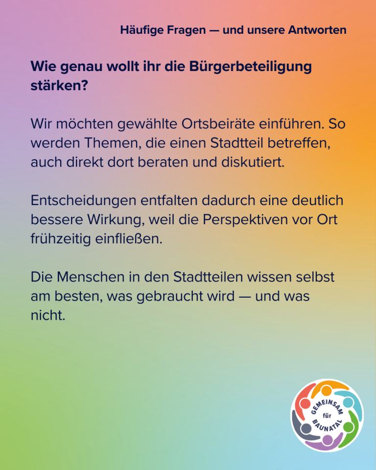 GEMEINSAM für BAUNATAL - Dialogstände - Fragen & Antworten Teil 2 - 2