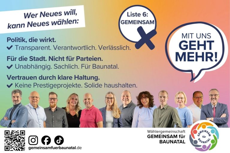 GEMEINSAM für BAUNATAL - Wer Neues will, kann Neues wählen