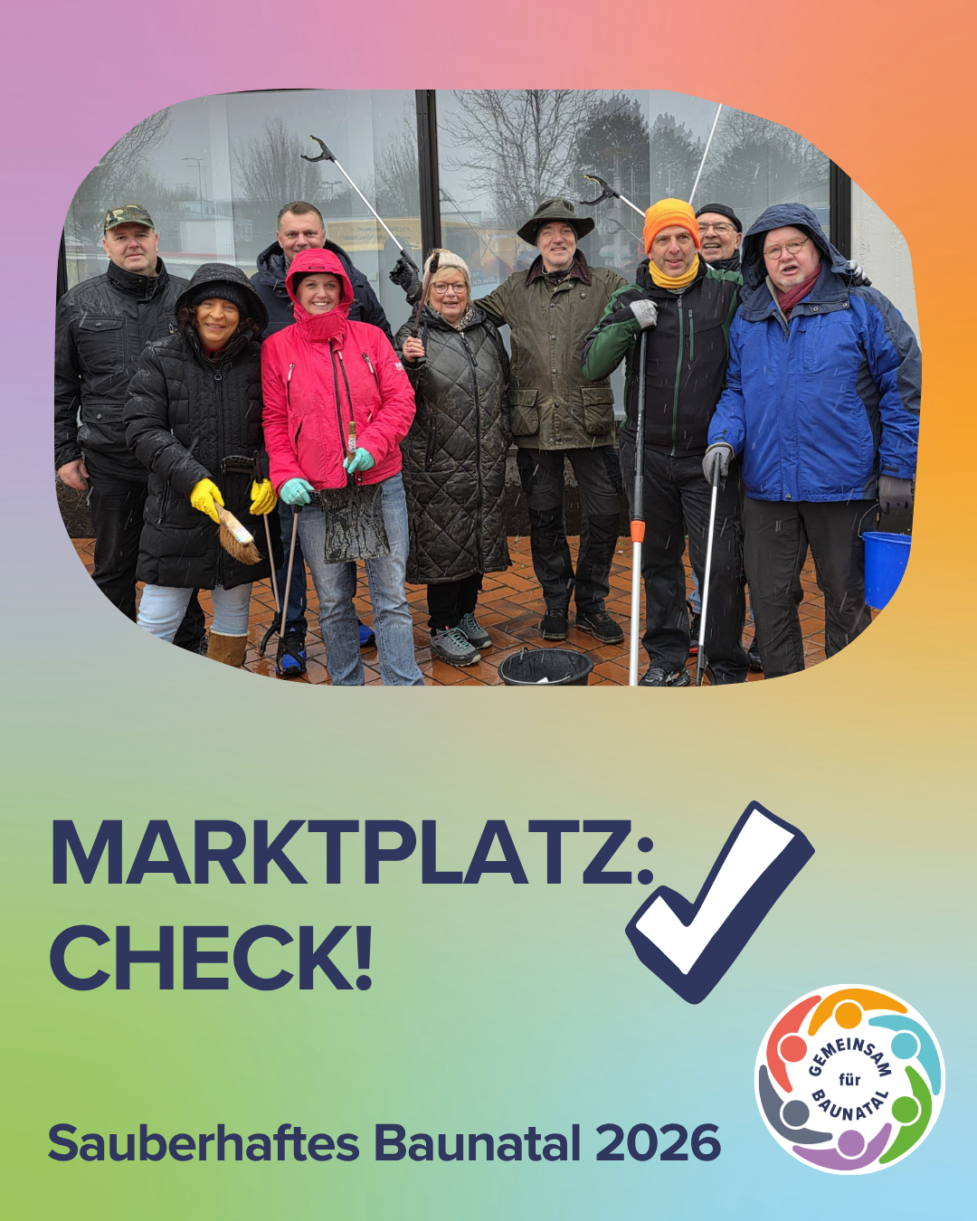 Sauberhaftes Baunatal 2026 -  GEMEINSAM für BAUNATAL Reinigungsaktion auf dem Marktplatz 1