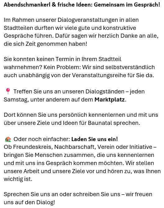 GEMEINSAM für BAUNATAL - Abendschmankerl in allen Stadtteilen 6